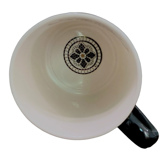 Anthropologie Gold Black Margot Mosaic Tile Letter N Initial Monogram Coffee Mug - Picture 5 of 6